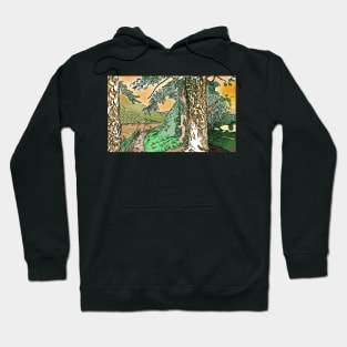 Water of Leith, Edinburgh Evening Drawing Hoodie